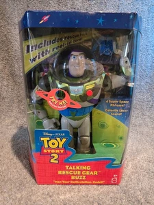 Talking Rescue Gear Buzz Lightyear Toy Story 2 Actionfigur selten Mattel Neu in OVP - Bild 1 von 5