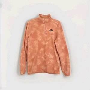 The North Face Pink Peach  Tie-Dye ¼-Zip Fleece Pullover Mens M / Ladies Unisex - Picture 1 of 19