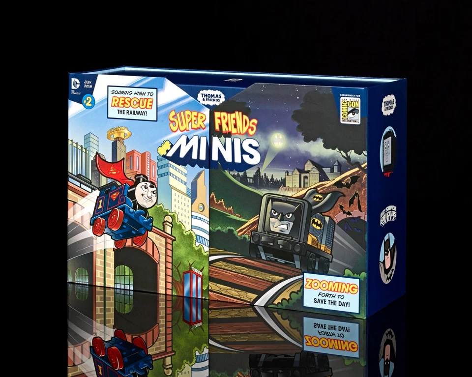 SDCC 2016 DC Super Friends Minis Superman+Batman/Thomas the Tank Engine Collab. - Imagem 1 de 4