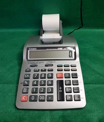 Casio HR-100TM Plus 2-Color Desktop Printing Calculator 12-Digit Tested Works - Image 1 of 3