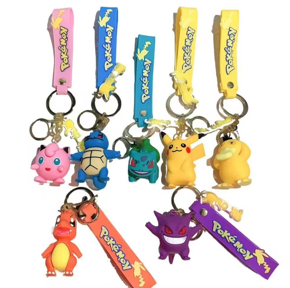 Pokemon Keychain Keyring Kids Bag Accessory Charm Toy Gift UK Free Delivery - Image 1 of 4