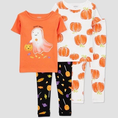 Nuevo Conjunto de 4 Pijamas de Algodón HALLOWEEN Carter's Bebé Niñas Talla 18 Meses Foto 1 de 4