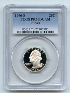 1996 S 25C Silver Washington Quarter Proof PCGS PR70DCAM - Picture 1 of 1