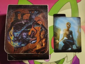 MARVEL VS SYSTEM Plastic Deck Box Tin Venom Spiderman Spider Woman Avengers rare - Picture 1 of 4