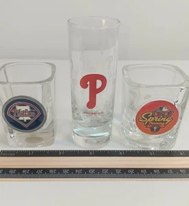  3er Set Philadelphia Phillies Schnapsgläser ~ Zinn ~ Spring Training ~ eckig - Bild 1 von 3