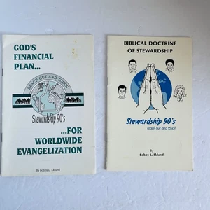 Lot of 2 Religious Financial Booklets Bobby Eklund God's Plan Stewardship - Picture 1 of 16