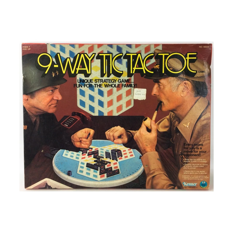 Kenner Juego de Mesa 9 Vías Tic Tac Toe Box Justo/Nuevo Foto 1 de 1