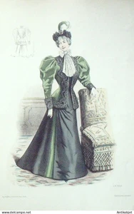 Gravure Mode Toilette Parisienne # 1054 XIXE (Old Fashion Teller) - Bild 1 von 1