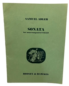 Sonate für unbegleitetes Cello Vintage Noten Liederbuch Samuel Adler 1973 - Bild 1 von 7