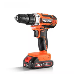 20V Cordless Drill 40N.m 25Plus1 Screwdriver Chuck Two Gear Speed Power Battery - Picture 1 of 19