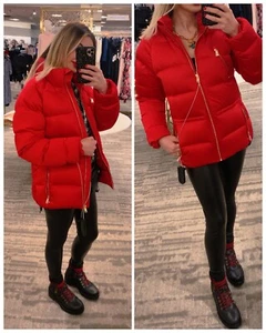 Chaqueta acolchada Polo Ralph Lauren para mujer lápiz labial rojo satinado, talla M, $295 - Imagen 1 de 17