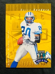 Tarjeta de fútbol americano de la NFL Playoff #183 1997 Barry Sanders casi nueva-como nueva - Imagen 1 de 1