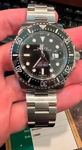 ROLEX STAINLESS STEEL Red SEA DWELLER 2018 BOX & PAPERS 126600 43MM Oyster - Picture 1 of 9
