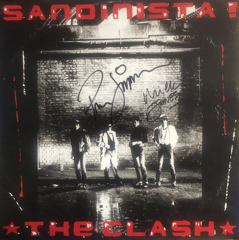 Mick Jones/Paul Simonon Signed The Clash: Sandinista 12x12 Photo AFTAL Cover