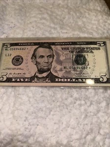 2013!STAR NOTE $5 Dollar Bill LOW SERIAL NUMBER , Uncirculated - Picture 1 of 5