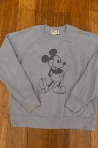 Disney Parks Sweatshirt Damen Large Blau Langarm Pullover Mickey Mouse - Bild 1 von 9