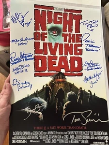 Foto póster 12x18 firmada por 11 Zombie Night of the Living Dead Tony Todd Savini - Imagen 1 de 5