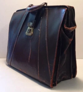 Vintage National NBC Top Qualität Rindsleder Aktentasche Leder Tasche Steampunk - Bild 1 von 10