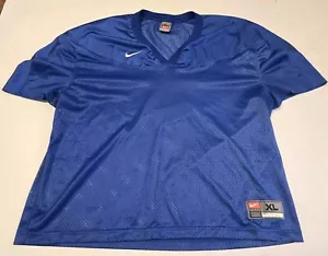 Nike Y2K Mesh Blue football jersey blank men's XL - Picture 1 of 6