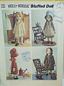 McCall's 6006 Holly Hobbie Rag Doll & Dress Sewing Pattern Cut & Counted - Bild 1 von 7
