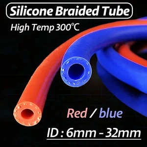 Reinforced Braided Tube Silicone Tubing, Air/Water Pipe Hose Heat resistant 300℃ - Picture 1 of 7