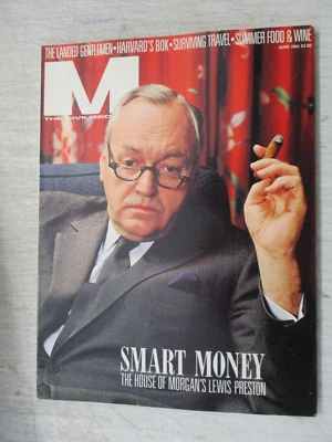 M THE CIVILIZED MAN MAGAZINE JUNE 1984 MORGAN LEWIS PRESTON SMART MONEY NO LABEL Foto 1 de 2