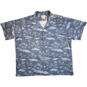 Vintage RJC Hawaiian Shirt 4X Island Print Button-Up Short Sleeve Made In USA - Picture 1 of 10