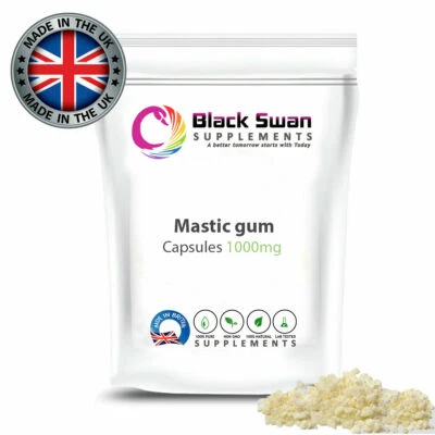 Mastic Gum 1000mg Capsules, Black Swan Supplements UK | Anti-Inflammatory