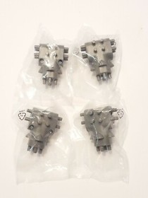 4 NEW K'NEX Gray Gear Boxes Rear 3-Way Hub Standard Parts Pieces KNEX