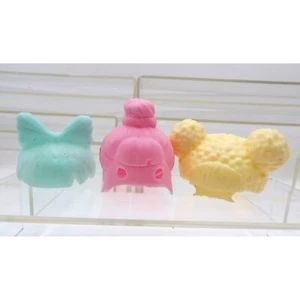 Perücken für 3" L.O.L. Puppen Kunststoff cremigweiß, rosa & hellgrün - Bild 1 von 9