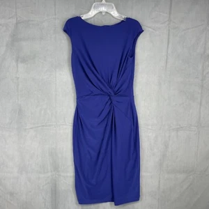 Vestido Lauren Ralph Lauren Mujer 6 Azul Cuello Redondo Sin Mangas Recto Negocios - Imagen 1 de 12