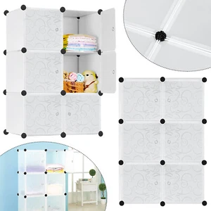 6 Würfel mit Türen Regalsystem Kleiderschrank Steckregal DIY Standregal Schrank# - Bild 1 von 12