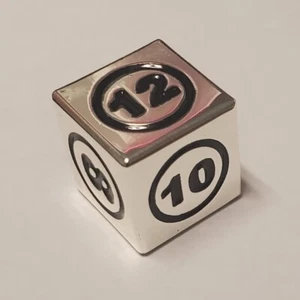 1x Command Zone Metal Dice Silver Color for Commander EDH Tiny Leaders Magic MTG - Picture 1 of 2