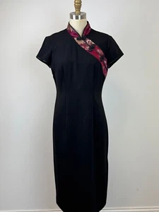 Chic Robbie Bee Black Oriental Inspired Evening Formal Cocktail Party Dress 6 - Picture 1 of 7