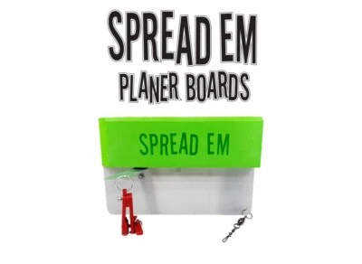 Spread Em Planer Boards - Large 10" - Gen 4 - Catfish, Striper, Salmon, etc. - Image 1 of 4