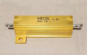 1 x NEW Arcol Aluminium Clad Resistor 27R 50 Watts HS50 27R J - Picture 1 of 2