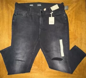 Jeans donna a.n.a taglia 20W vita media skinny alla caviglia nero elasticizzato invecchiato nuovo con etichetta - Foto 1 di 9