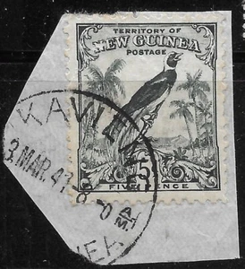 1932 New Guinea. SC# 38. BIRD OF PARADISE used Cut off Cover Cd:3.MAR.41 - Picture 1 of 1
