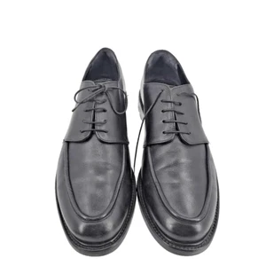 Joseph J. Fenestrier Mens Apron Toe Derby Oxfords Sz UK 12 EU 46.5 Black Leather - Picture 1 of 10