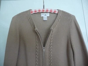 Rick Cardona Damen Strickjacke hellbraun Gr 38 Doppel-Reißverschluss - Bild 1 von 5