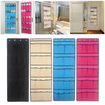 20 Pocket Hanging Over Door Shoe Organizer Storage Rack Tidy Space Saver 10 Pair - Image 1 of 4