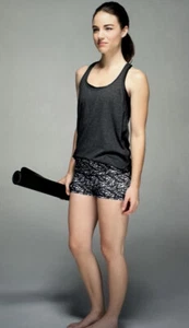 Lululemon Shine Short Roll Down Black White Sequin Can 6 Aus 10 - Picture 1 of 13