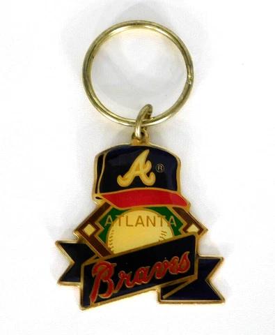 Official MLB 1991 Atlanta Braves key chain, ring approx 3" long with ring Cover