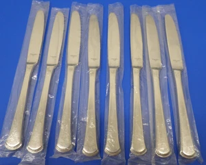 8 Dansk SOLARA glänzend gebogene Spitze mit Band 18/10 Edelstahl Besteck DINNER MESSER - Bild 1 von 4