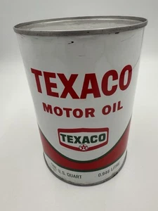 Vintage 1968 Texaco Motoröl Dose voll SAE 20-20W HD 1 Quart Gas & Öl Werbung - Bild 1 von 4