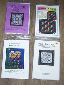 Lot of 4 Quilt, Wall Hanging Patterns  Paper Piecing Uncut, Pre-cut Applique NIP - Picture 1 of 3