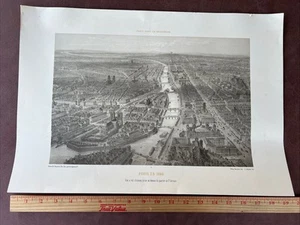 Felix Benoist Lithograph Paris En 1860 19”x13” Unsigned - Picture 1 of 20