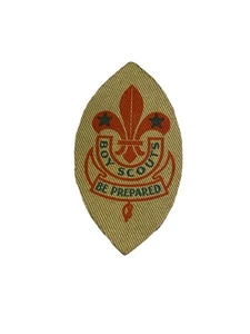 Printed Canvas WWII era Rare Ellipse First Class Boy Scout Rank Uniform Badge - Picture 1 of 2