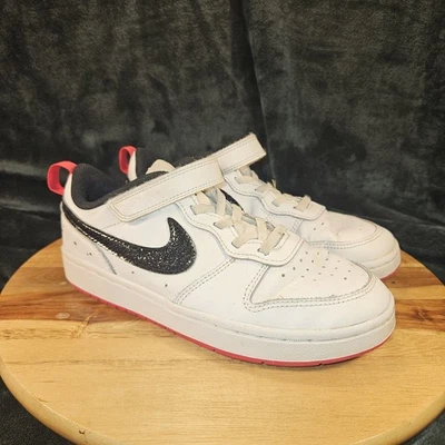 Nike Court Borough Low 2 SE Sneakers Youth Sz 3Y DM0111-100 White Very Berry - Image 1 of 4