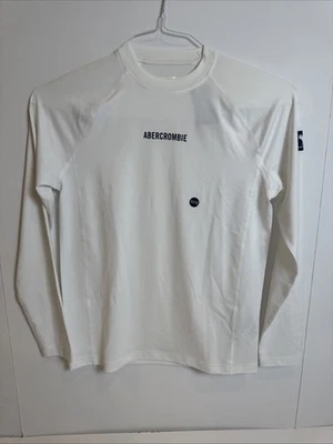 Camisa de natação branca manga longa Abercrombie & Fitch Youth. Tamanho infantil 11/12 - Imagem 1 de 4